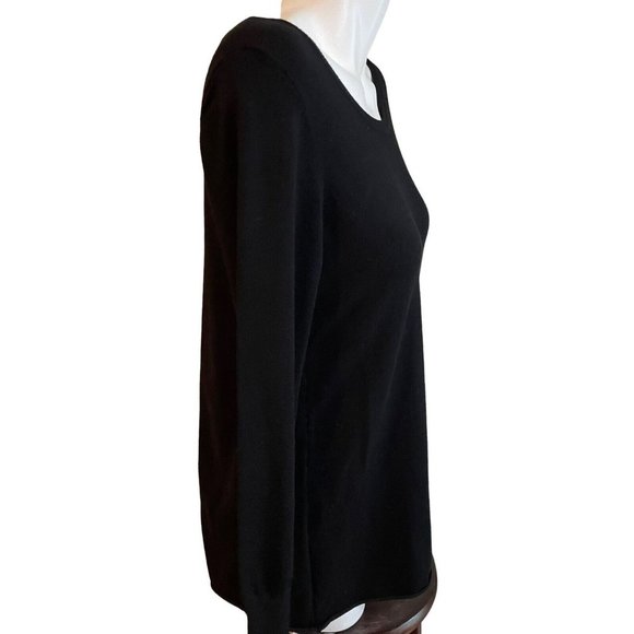 YEST Sweater Tunic Women's Size 8 Front Sweater Back Black Lace NWT $88 - Picture 5 of 9